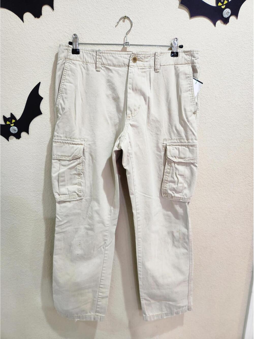 Y2K Old Navy Broken in Cargo denim Pants Men's 32x32 100% Cotton Wide leg